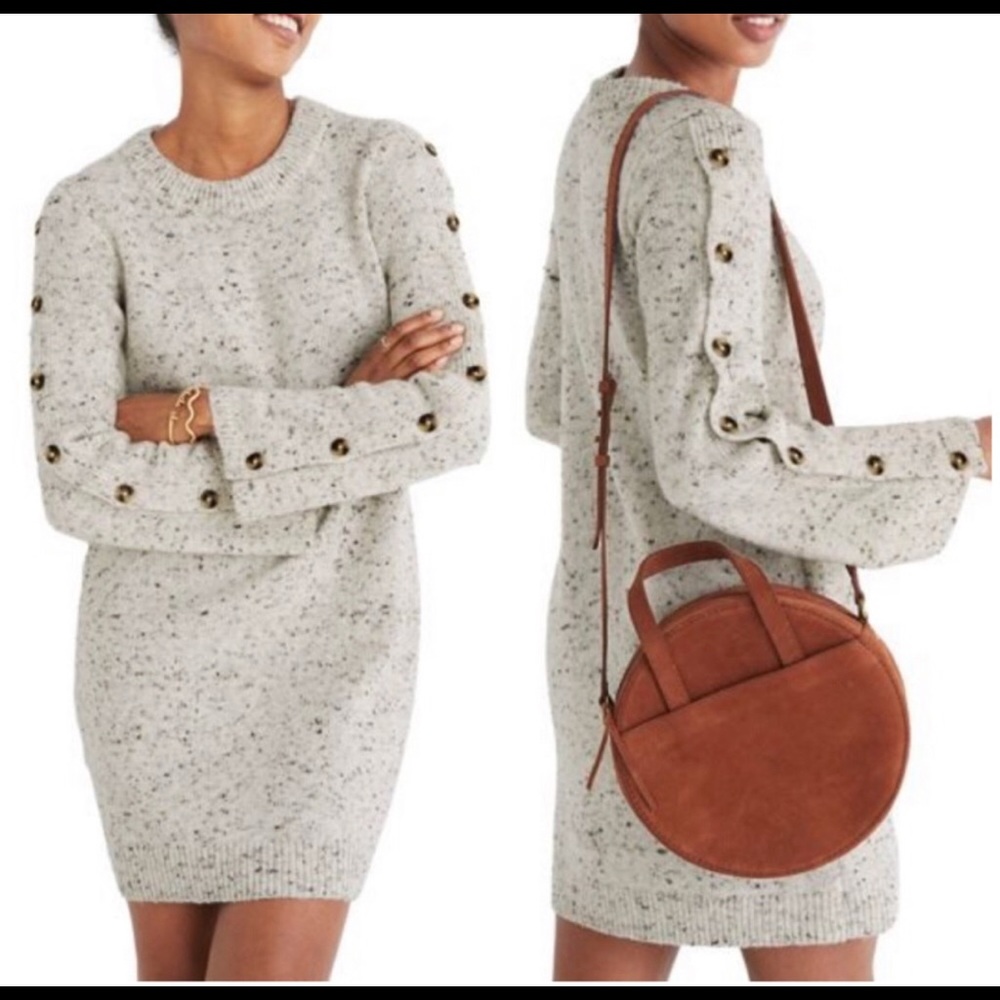 Madewell Snow Donegal Sweater Dress